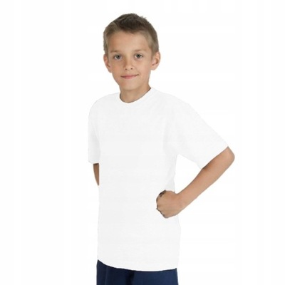T-shirt biały gładki Marcinkowski rozmiar 104