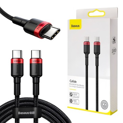 Kabel USB-C Do USB-C Szybkie Ładowanie Baseus PD 100W 5A Power Delivery 2m