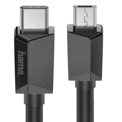 Hama KABEL USB C - micro USB 0,75m czarny