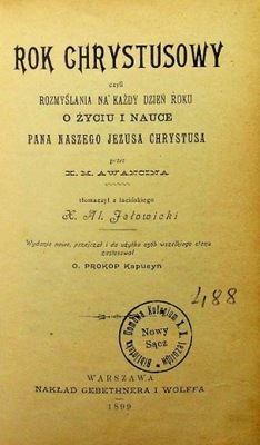 Rok Chrystusowy 1899 r.