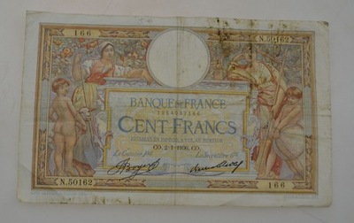 Francja - Banknot - 100 Frank - 1936 rok