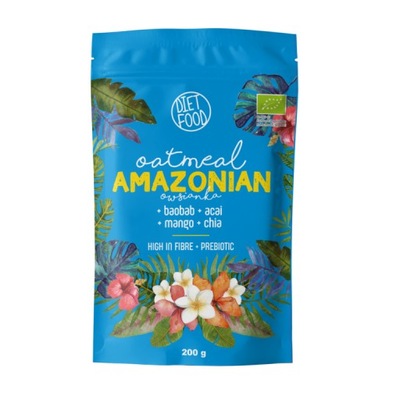 BIO OWSIANKA AMAZONIAN Z PREBIOTYKIEM 200g DIET-FOOD