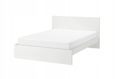 IKEA MALM Rama łóżka, wysoka, biały/Luroy, 140x200