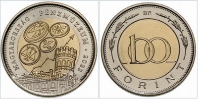 Węgry 100 forint Muzeum Monet 2022 rok Bimetal