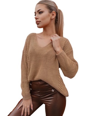 Sweter oversize Leah camel