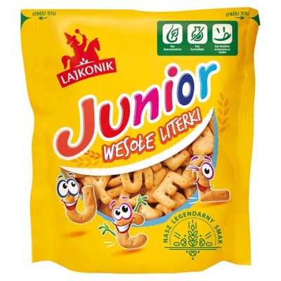 Lajkonik Junior Wesołe Literki Krakersy 120 g