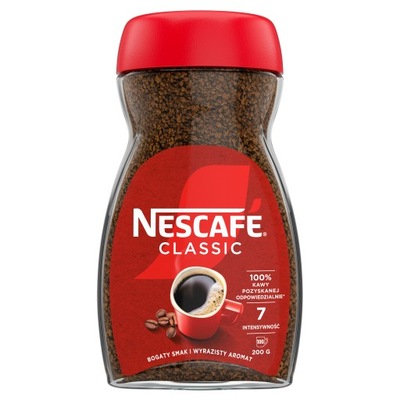 Nescafe Classic kawa rozpuszczalna słoik 200 g
