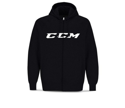 Bluza z kapturem CCM Full Zip CVC - XL, Czarna