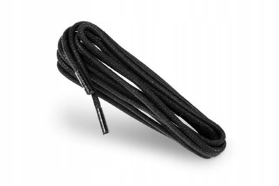 Kaps sznurowadła cienkie okrągłe woskowane czarne 120 cm