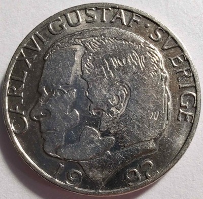 0808c - Szwecja 1 korona, 1992