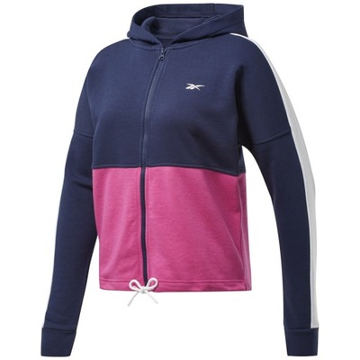 L Bluza damska Reebok Te Linear Logo granatowo-róż