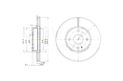 DELPHI ГАЛЬМІВНІ ДИСКИ ГАЛЬМІВНІ 2 ШТУКИ. ПЕРЕД MAZDA 323 F V 323 V 323 S V 626