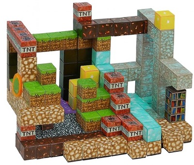 KLOCKI MAGNETYCZNE SZEŚCIANY 220 KLOCKÓW W TYM 2 FIGURKI GIGANT KARTONIK