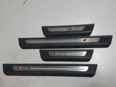 Audi q7 ii 4m 15-19r накладки пороговые s-line комплект фото №1