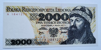 POLSKA - 2000 ZŁ 1977 PRL MIESZKO I - KOPIA ! T72