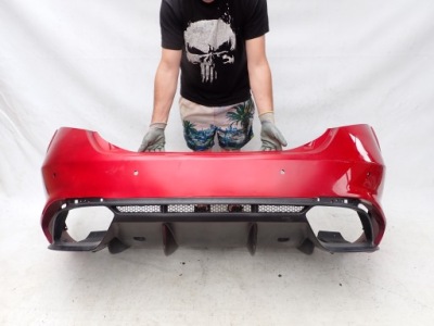 Alfa romeo giulia qv quadrifoglio бампер задняя задний pdc фото №1