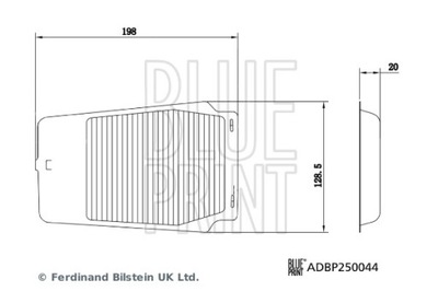 FILTRO CABINAS PIEZA INSERTADA DE FILTRO ADBP250044  