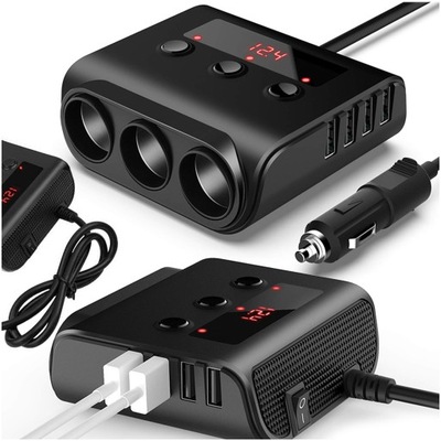 DISTRIBUIDOR ENCAJES ENCENDEDOR DISPOSITIVO DE CARGA 12/24V 4 PORTY USB  