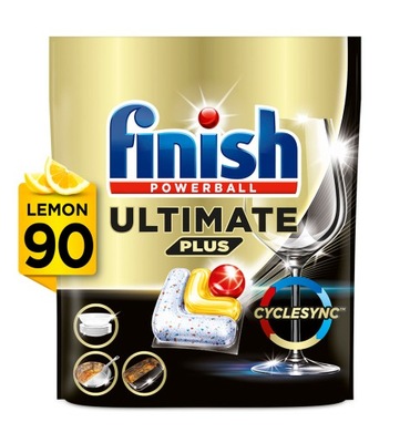 Finish Ultimate Plus All in 1 mosogatógép kapszula Lemon 90 db
