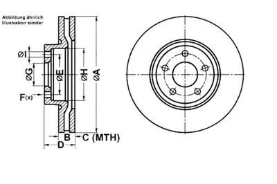 ATE DISCOS DE FRENADO 2SZT. FORD MONDEO IV 03.07-01  