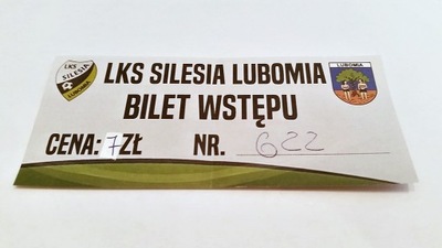 bilet SILESIA Lubomia (woj..śląskie)