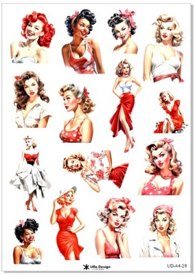 Arkusz UD-A4-28 - Pin-up girls