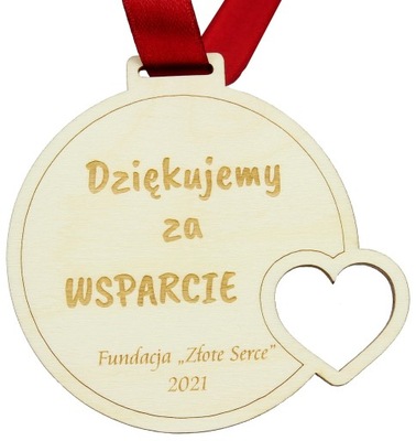 Medal medale podziękowania za pomoc charytatywny