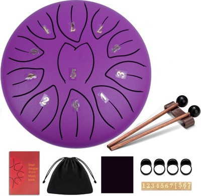 Bęben językowy stalowy 11 tonów 15CM Instrumenty perkusyjne Bęben handpan