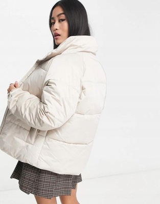 Abercrombie & Fitch ebc beżowa puffer kieszenie kurtka XL