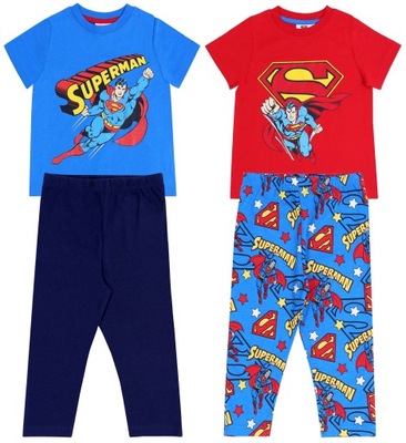 2x Niebiesko-czerwona piżama SUPERMAN 18-24m 92 cm