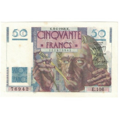 Francja, 50 Francs, Le Verrier, 1948, 76942 E.106,