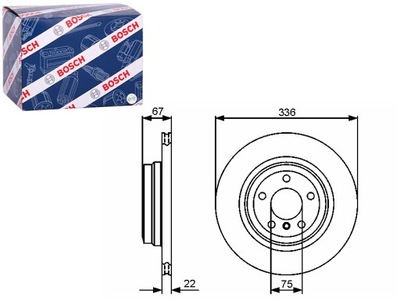 BOSCH ДИСКИ ТОРМОЗНЫЕ ТОРМОЗНЫЕ 2 ШТУКИ. ЗАД BMW 3 E90 3 E91 3 E92 3 E93 X1 E84