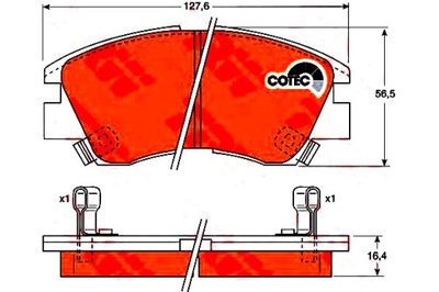 PADS BRAKE MITSUBISHI FRONT L300 TRW  