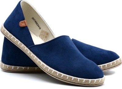 Espadryle damskie 20TX022416 - granatowe 38