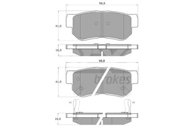 TOMEX BRAKES КОЛОДКИ ТОРМОЗНЫЕ KIA SPORTAGE 04- ЗАД