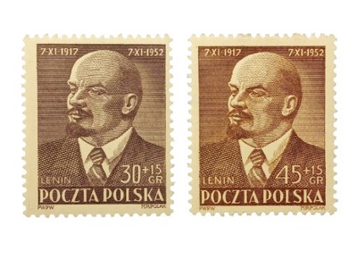 POLSKA Fi 643-644 ** 1952 Lenin