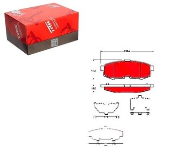 Тормозные колодки тормозные mazda задняя mpv 02- trw фото №1