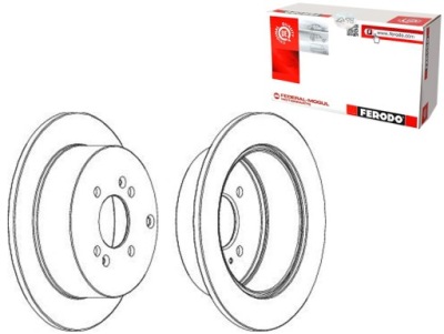 Ferodo комплект диск тормозных 584111c800 dsk249 фото №1