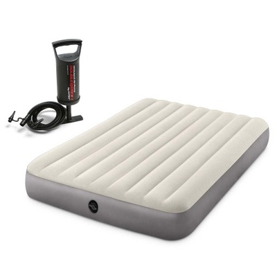 MATERAC DMUCHANY Dwuosobowy ŁÓŻKO DMUCHANE 203x152cm POMPKA