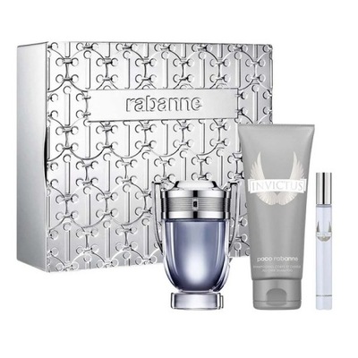 Zestaw Rabanne INVICTUS EDT 100ML + mini EDT 10ml + żel 100ml oryginał