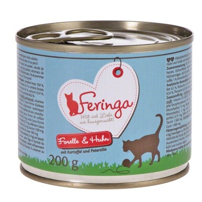 Mokra karma dla kota Feringa pstrąg-kurczak 0,2 kg