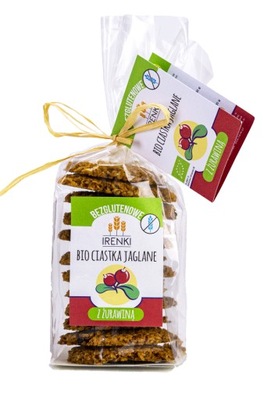 CIASTKA JAGLANE Z ŻURAWINĄ BEZGLUTENOWE BIO 150 g