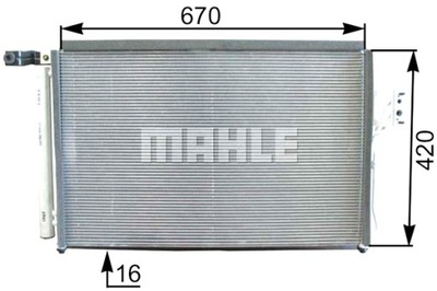 MAHLE КОНДЕНСАТОР КОНДИЦІОНЕРА HYUNDAI SANTA FE I SANTA FE II 2.0-2.7