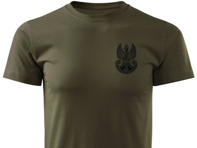 Wojskowa koszulka poligonowa moro z Orłem WOT | S
