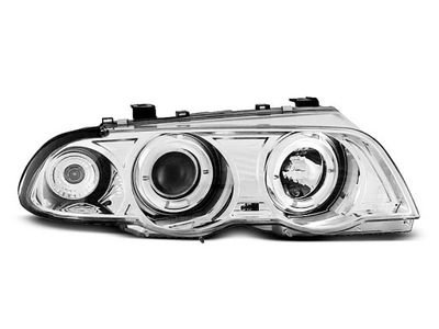 LAMPS GRILLES BMW E46 SEDAN 98-01 RINGS CHROME  