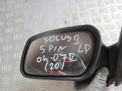 Зеркало левая чёрные ford focus ii 5 pin 04-08 фото №1