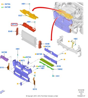 VOLANTE AIRE SUPERIOR FORD EDGE 14-  