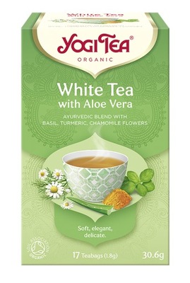 BIAŁA herbata ALOES BAZYLIA Yogi Tea BIO 17x1,8g