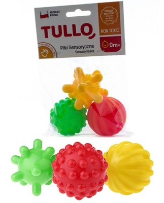 Piłeczki Sensory Kształty Zestaw Tullo 3 szt