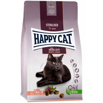 Happy Cat Sterilised Adult Atlantik-Lachs Łosoś 1,3kg